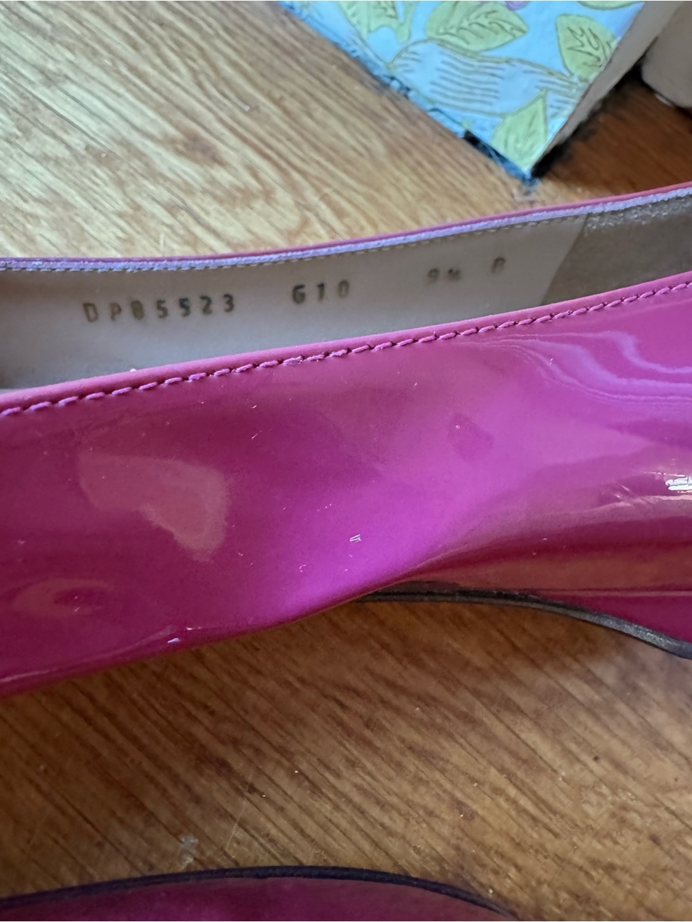 Salvatore Ferragamo Burgundy Patent Leather Gancini Ballet Flats - Picture 6 of 6